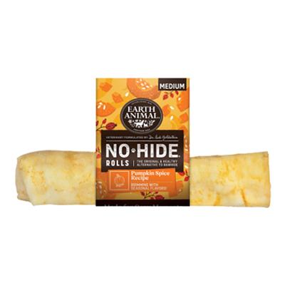 Earth Animal Dog No - Hide Seasonal Collection Pumpkin Spice Rolls Medium - 10 Count
