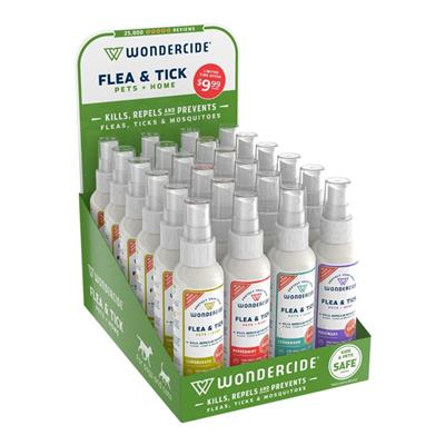 Wondercide Dog & Cat Flea & Tick Spray 4oz. Countertop Display - 24 Pieces
