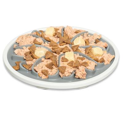 Messy Mutts Cat Interactive Feeder Gray 6 Inches