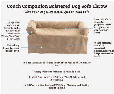 Couch Companion Bolstered Dog Sofa Throw