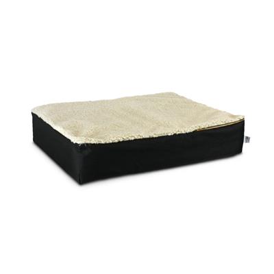 Super Orthopedic Lounge Dog Bed w/ Cream Sherpa