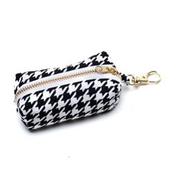 Dog Waste Bag Holders - Little Houndstooth in Gold
