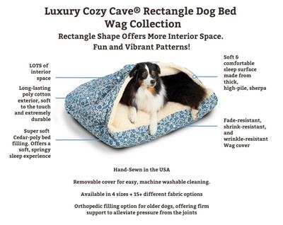 Luxury Cozy Cave® Rectangle Dog Bed - Holiday Collection