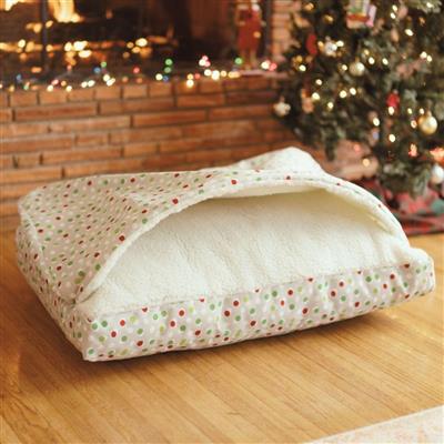Luxury Cozy Cave® Rectangle Dog Bed - Holiday Collection