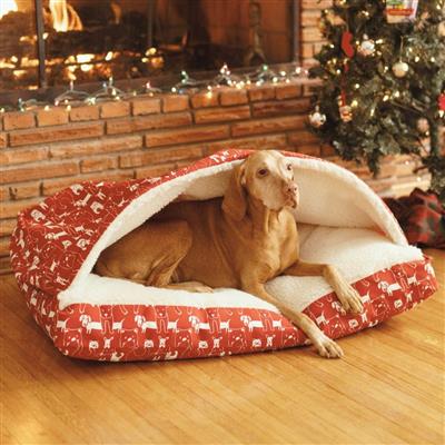 Luxury Cozy Cave® Rectangle Dog Bed - Holiday Collection
