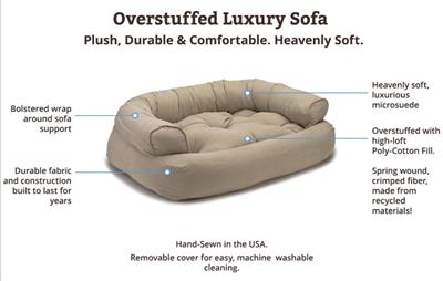 Overstuffed Luxury Dog Sofa