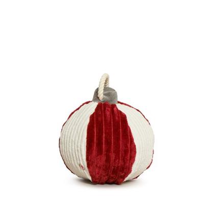 Jolly Red & White Orna-Mutt Plush Ball, 7"