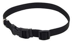 Coastal Adjustable Nylon Dog Collar with Plastic Buckle Black, 1ea/5/8 In X 1014 in