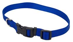Coastal Adjustable Nylon Dog Collar with Plastic Buckle Blue, 1ea/3/4 In X 1420 in