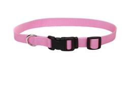Coastal Adjustable Nylon Dog Collar with Plastic Buckle Bright Pink, 1ea/3/4 In X 1420 in