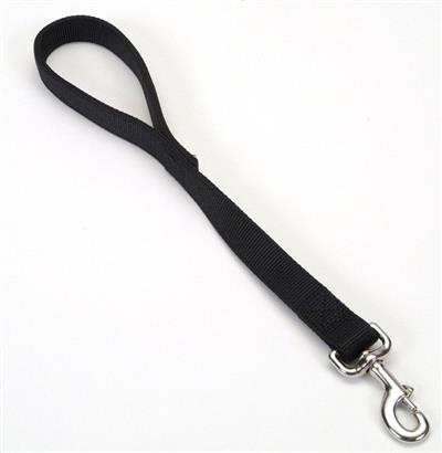 Coastal DoublePly Nylon Traffic Dog Leash Black, 1ea/1 In X 24 in