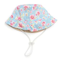 Fancy Floral Bucket Hat - Blue