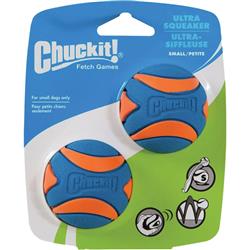 Chuckit! Ultra Squeaker Balls Dog Toy Blue/Orange 1ea/2 pk, SM