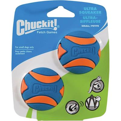 Chuckit! Ultra Squeaker Balls Dog Toy Blue/Orange 1ea/2 pk, SM