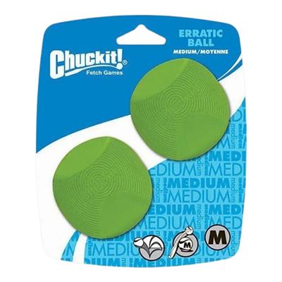 Chuckit! Erratic Dog Toy Ball Green 1ea/2 pk, MD