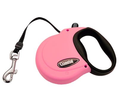 Coastal Retractable Dog Leash Pink, 1ea/16 ft, MD
