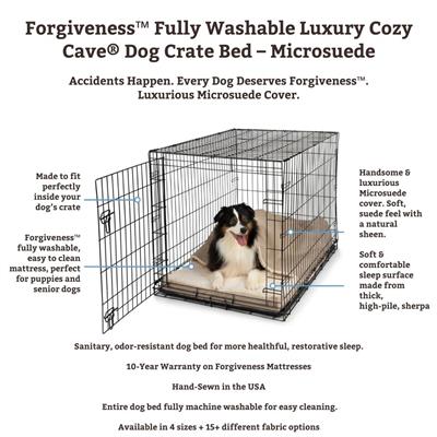 Forgiveness™ Fully Washable Luxury Cozy Cave® Dog Crate Bed - Microsuede