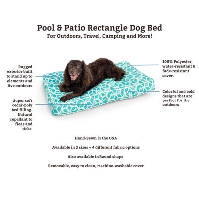 Pool & Patio Rectangle Dog Bed