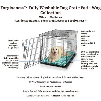 Forgiveness™ Fully Washable Dog Crate Pad - Wag Collection