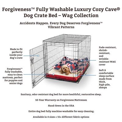 Forgiveness™ Fully Washable Luxury Cozy Cave® Dog Crate Bed - Wag Collection