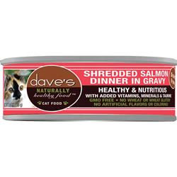 Daves Naturally Healthy Shredded Salmon In Gravy 5.5oz. (Case of 24)