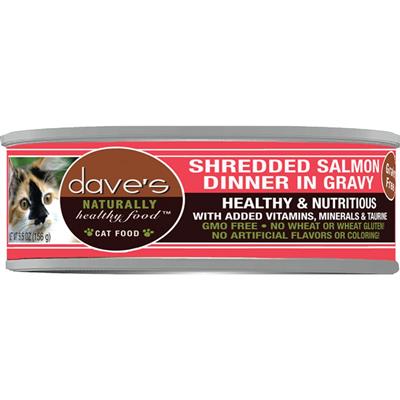 Daves Naturally Healthy Shredded Salmon In Gravy 5.5oz. (Case of 24)
