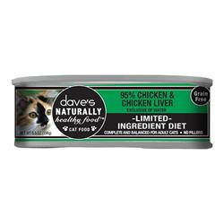 Dave's Pet Food Cat Grain Free Naturally Healthy 95% Chicken 5.5oz. (Case of 24)