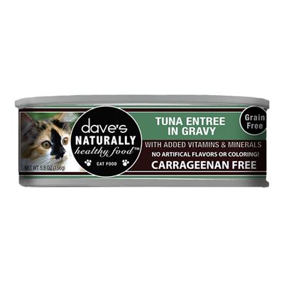 Dave's Naturally Healthy Cat Food; Tuna Entree In Gravy 13.2oz. (Case of 12)