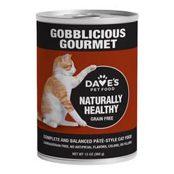 Dave'S Pet Food Cat Naturally Healthy Gobblicious Dinner 12oz. (Case of 12)