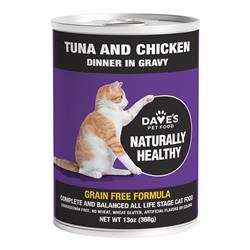 Dave'S Pet Food Cat Naturally Healthy Grain Free Tuna Chicken 12oz. (Case of 12)