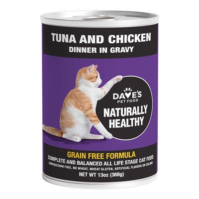 Dave'S Pet Food Cat Naturally Healthy Grain Free Tuna Chicken 12oz. (Case of 12)