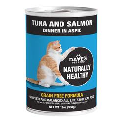 Dave's Pet Food Cat Naturally Healthy Grain Free Tuna Salmon 13oz. (Case of 12) - COPY