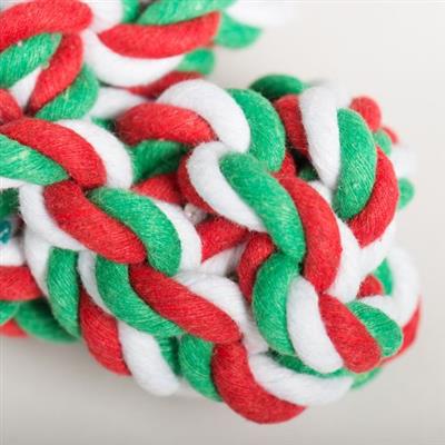 HuggleHoliday Knotted Rope Bone - 7"