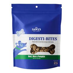 Dave's Pet Food Dog Digesti-Bites Freeze-Dried Beef Rice & Pumpkin 4oz.