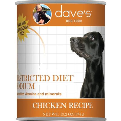 Dave's Dog Restricted Diet Low Sodium Chicken 13oz. (Case of 12)