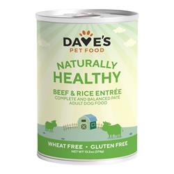 Dave's Pet Food Naturally Healthy Beef And Rice Recipe 13.2oz. (Case of 12)