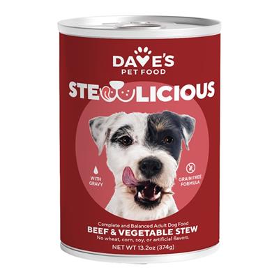 Dave's Dog Grain Free Beef And Vegetable Cuts In Gravy 13.2oz. (Case of 12)