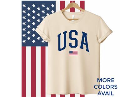 Patriotic Shirt | USA DESIGN with American Flag | Independence Day | Printed Tshirt | Human |  Graphic | Patriotic Dog Mom | 4th of July | Memorial Day | USA Flag