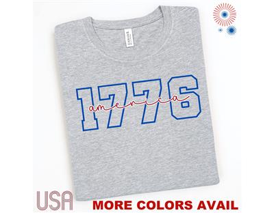 Patriotic Shirt | 1776 AMERICA Design | Independence Day | Printed Tshirt | Human |  Graphic | Patriotic Dog Mom | 4th of July | Memorial Day | USA Flag