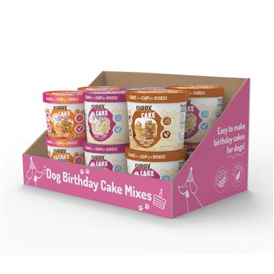 Display Case of 12 Assorted Cuppy Cake Mixes