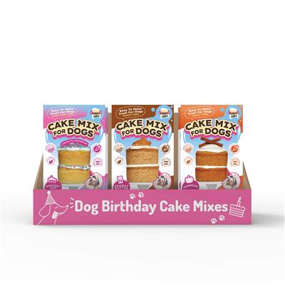 Display Case of 18 Assorted Puppy Cake Mixes