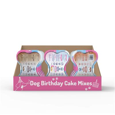 Display Case of 12 Assorted Puppy Cake Birthday Cake Kits