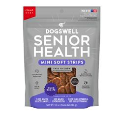 Dogswell Dog Lifestage Senior Treat Jerky Soft Strip Duck 10Oz