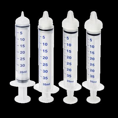 Extra Small Threaded Syringe Feeding Nipples, 10ml (2-Pack) by Puppywarmer