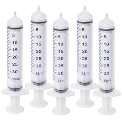 Extra Small Threaded Syringe Feeding Nipples, 10ml (5-Pack) by Puppywarmer