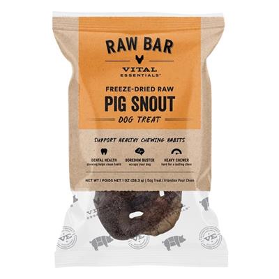 Vital Essentials® RAW BAR Freeze-Dried Raw Pig Snout Dig Treat 1 oz