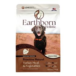 Earthborn Holistic Primitive Natural Grain-Free Dry Dog Food Turkey Meal & Vegetables 25lb