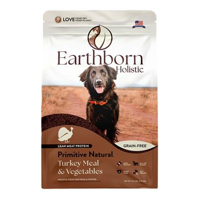 Earthborn Holistic Primitive Natural Grain-Free Dry Dog Food Turkey Meal & Vegetables 12.5lb