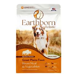 Earthborn Holistic Great Plains Feast Grain-Free Dry Dog Food Bison Meal & Vegetables 12.5lb