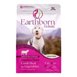 Earthborn Holistic Meadow Feast Grain-Free Dry Dog Food Lamb Meal & Vegetables 25lb